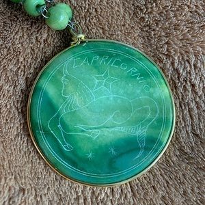 Capricorn Zodiac Gem Stone Necklace